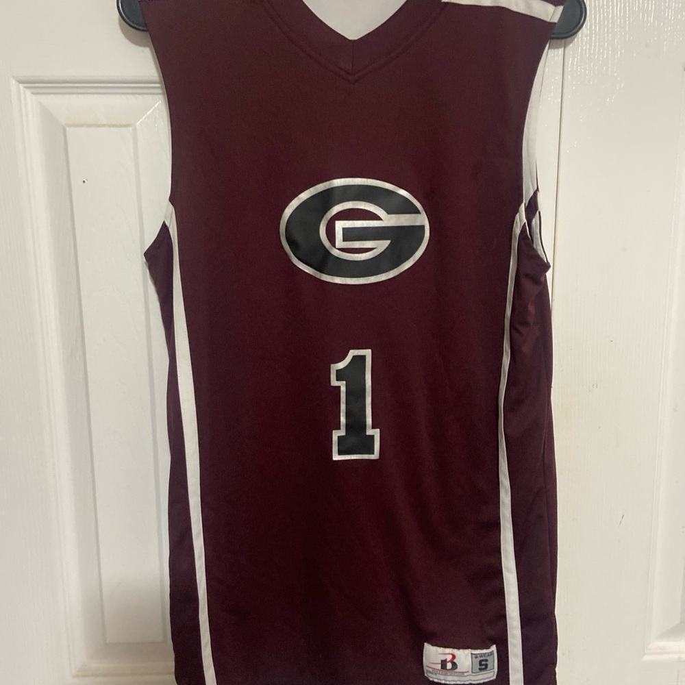 Bwear Maroon and White Sports Jersey